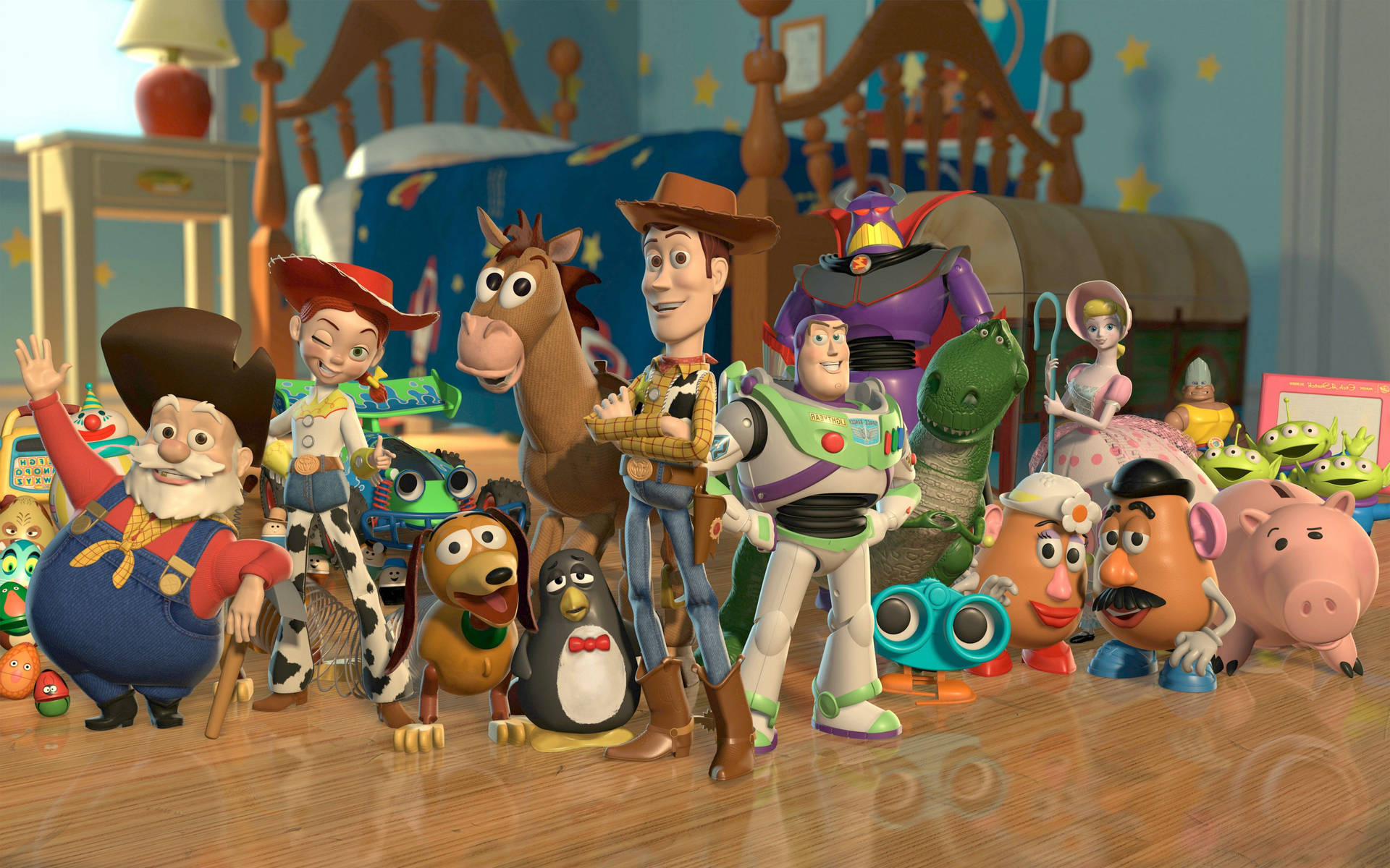 Toy Story 2 Complete Characters Background