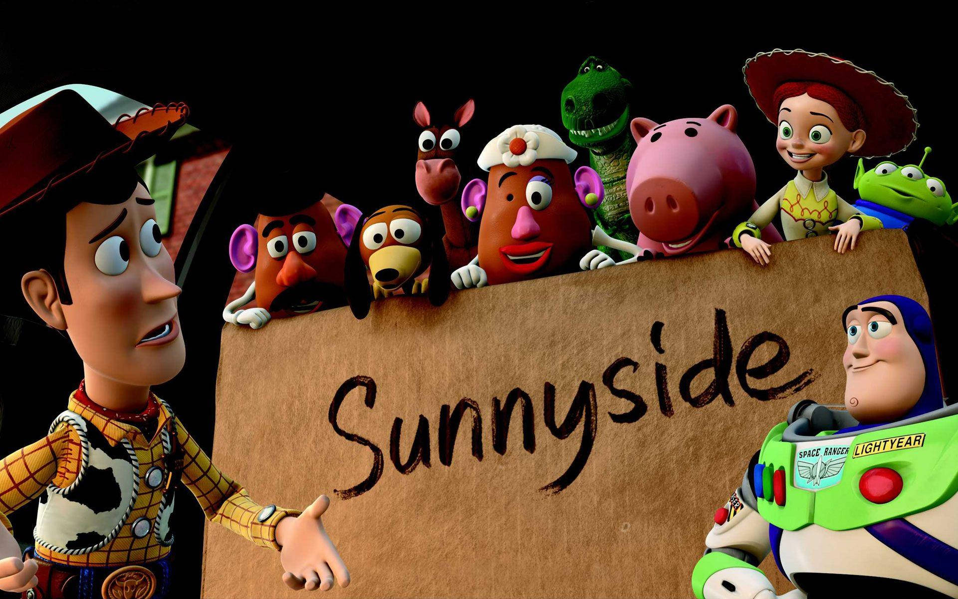 Toy Story 3 Sunnyside Sign Background