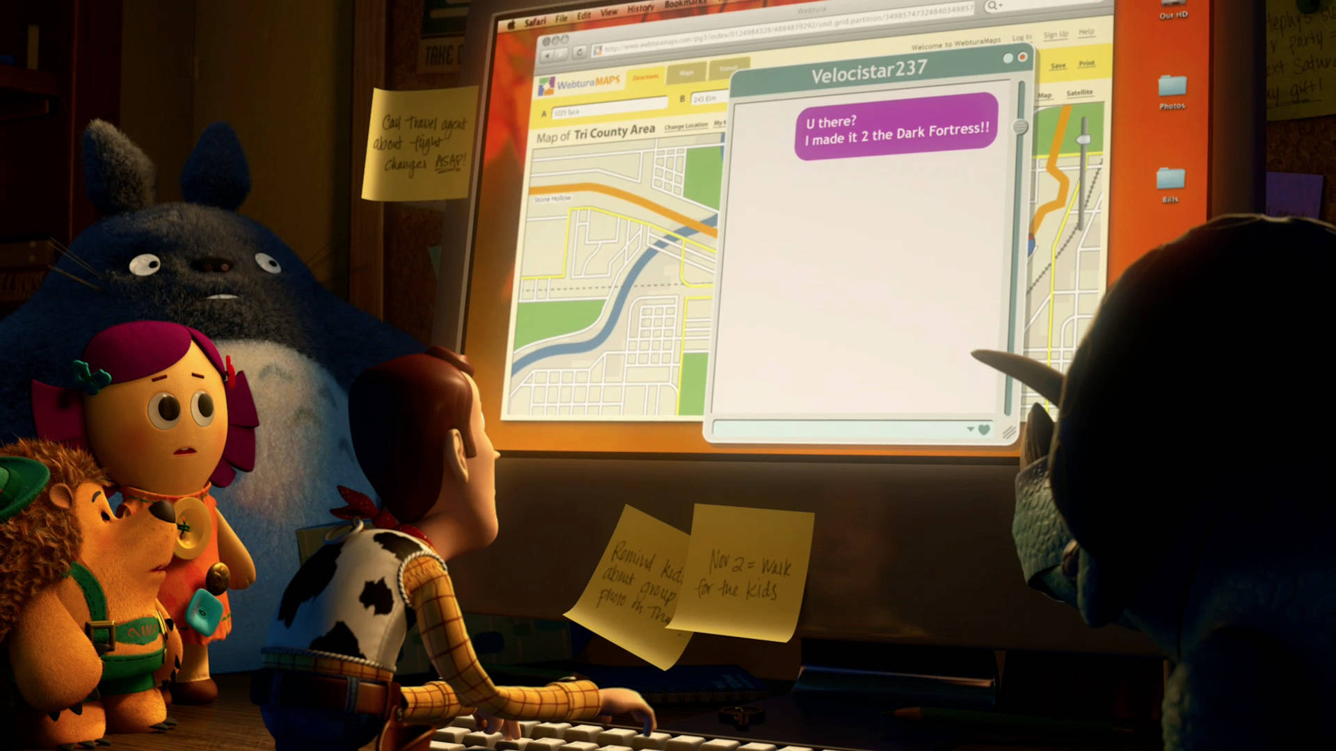 Toy Story 3 Toys In Computer Room Background