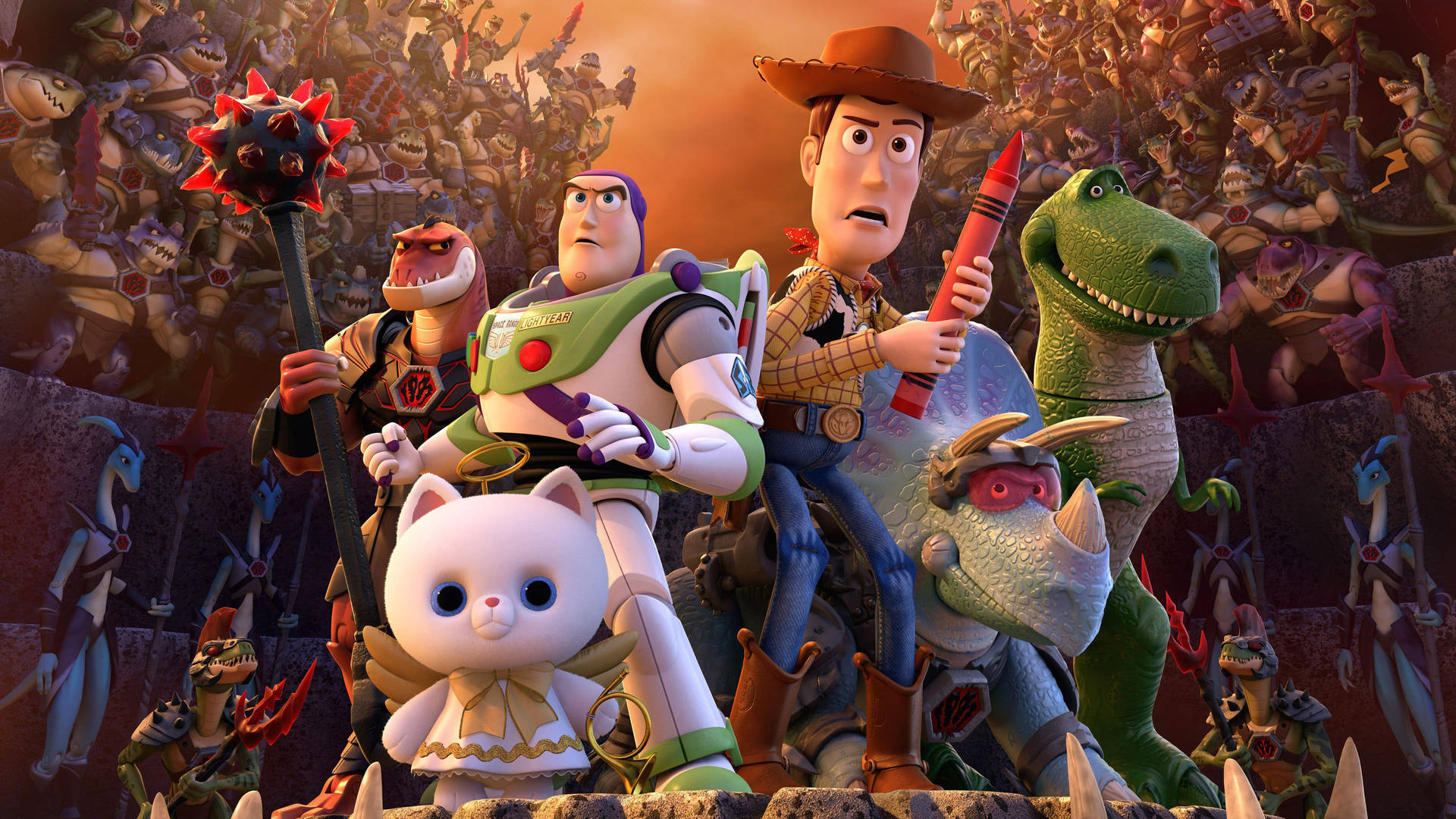 Toy Story 4 Characters Poster Background