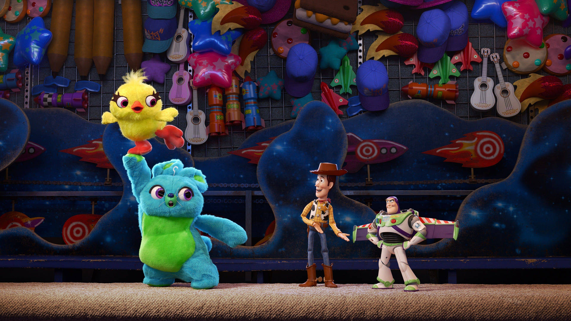 Toy Story 4 Ducky And Bunny Background