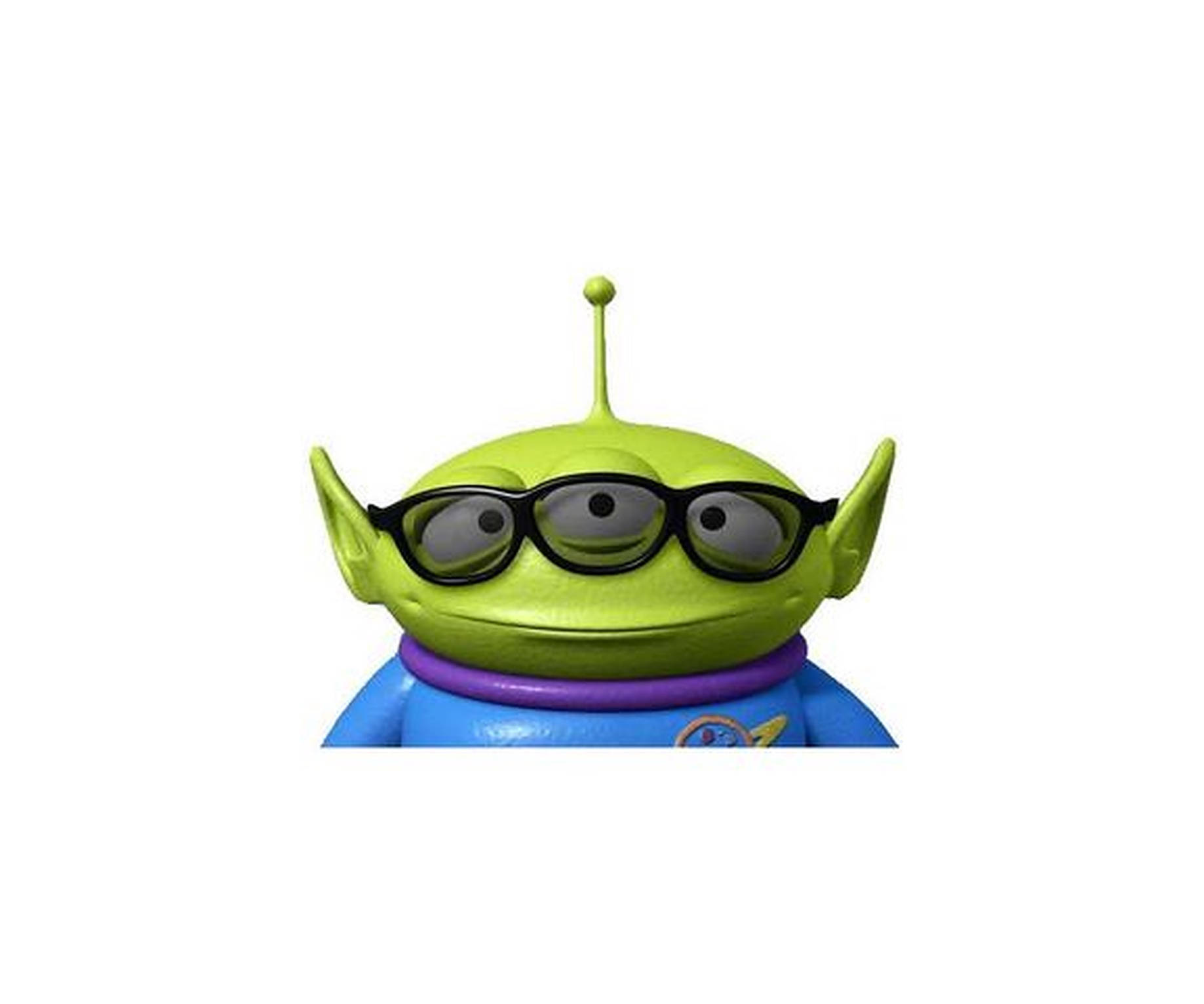 Toy Story Alien Wearing Glasses Background