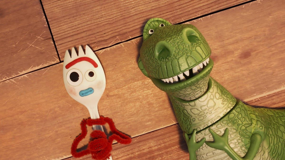 Toy Story Forky And Rex Background