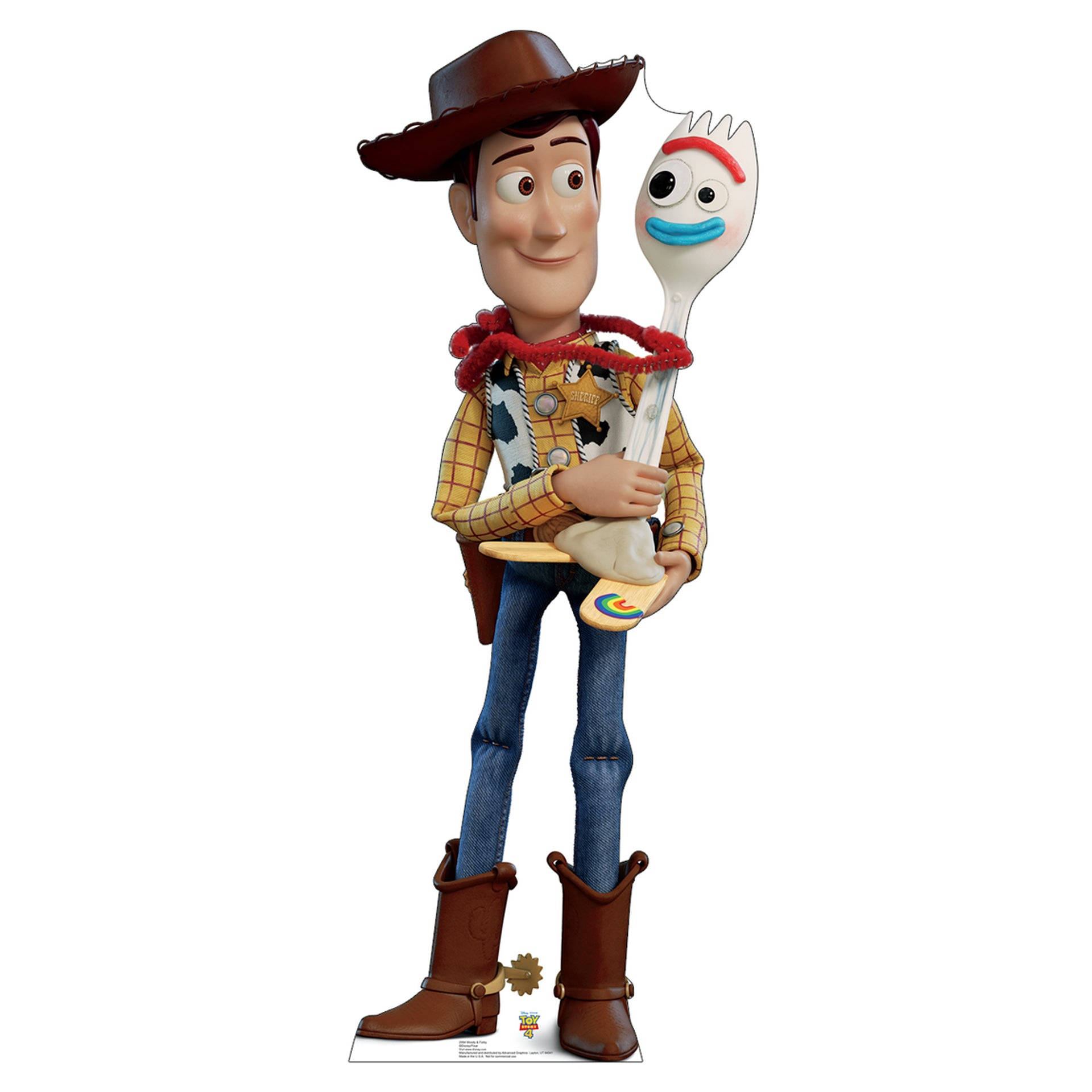 Toy Story Forky And Woody's Friendship Background