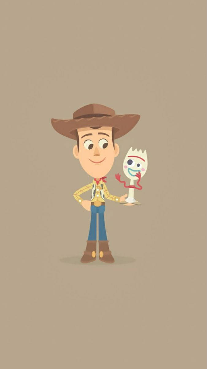 Toy Story Forky Digital Art Background