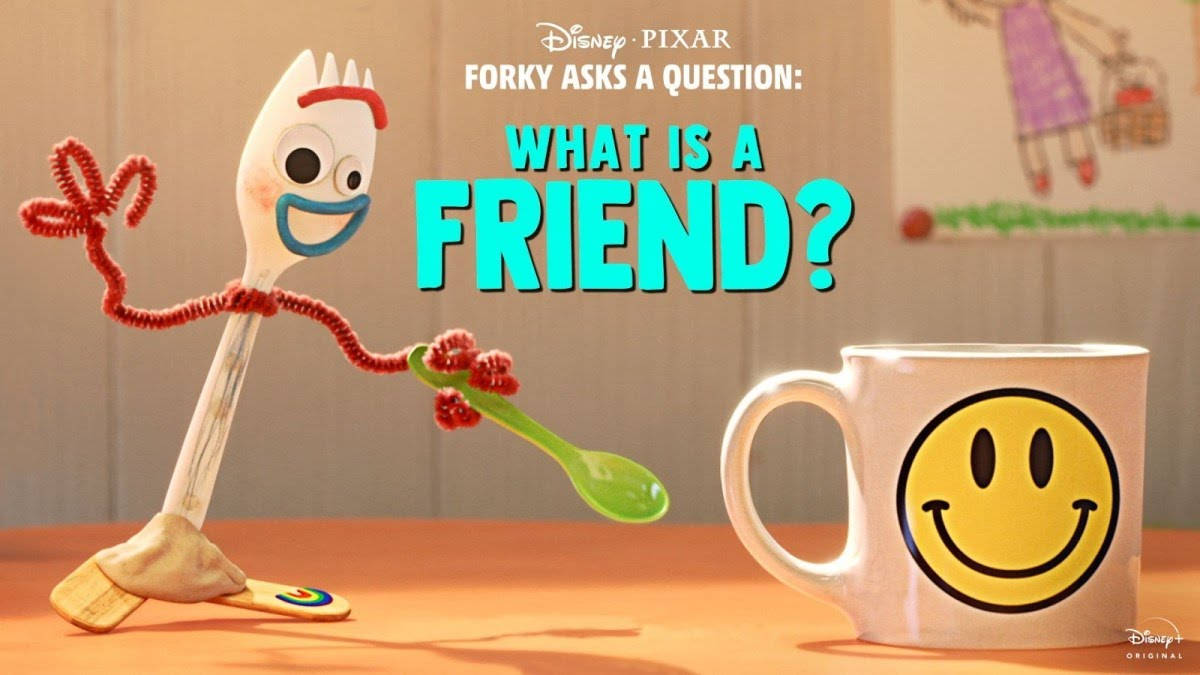 Toy Story Forky With Mug Background