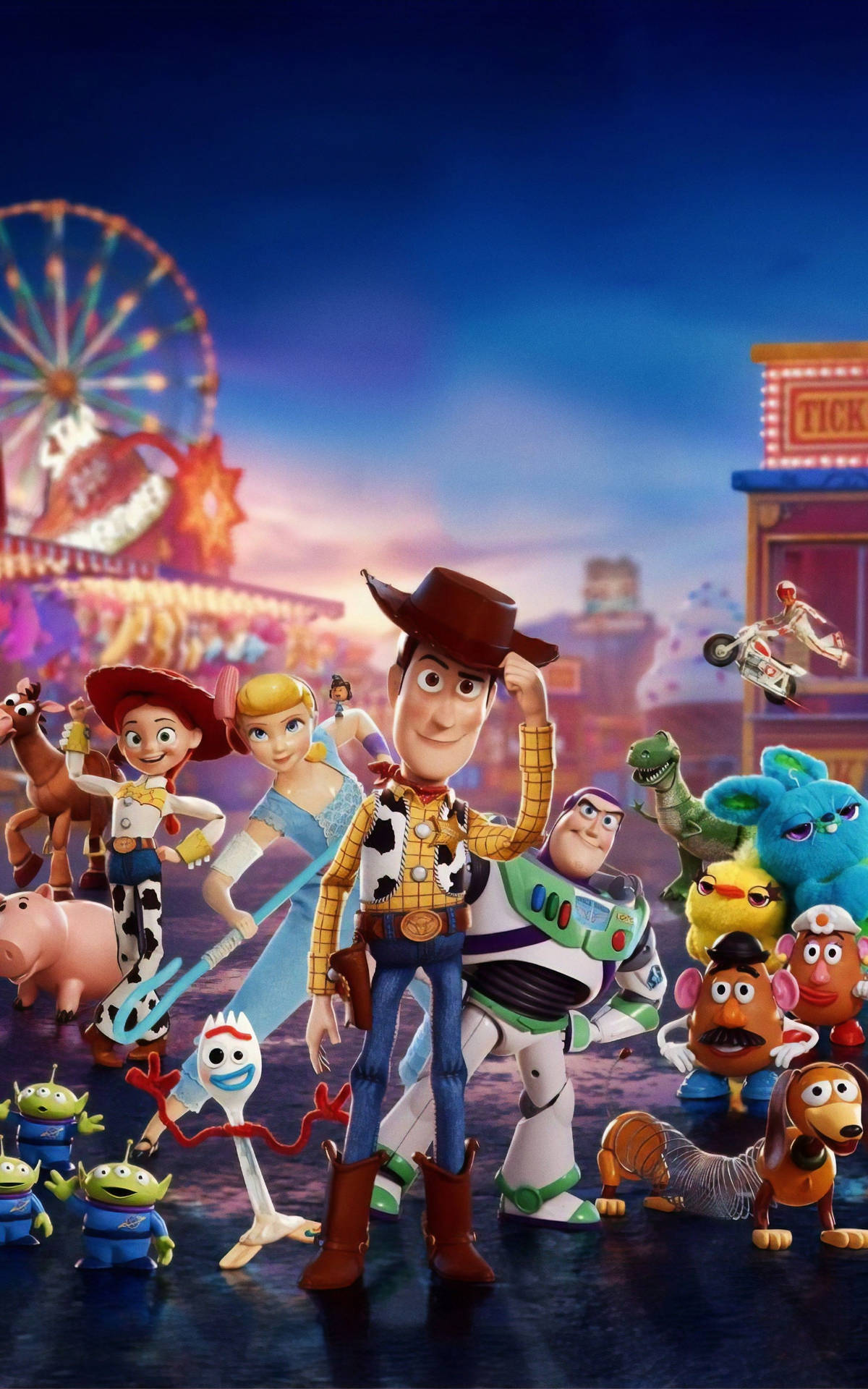 Toy Story Four Whole Cast Background