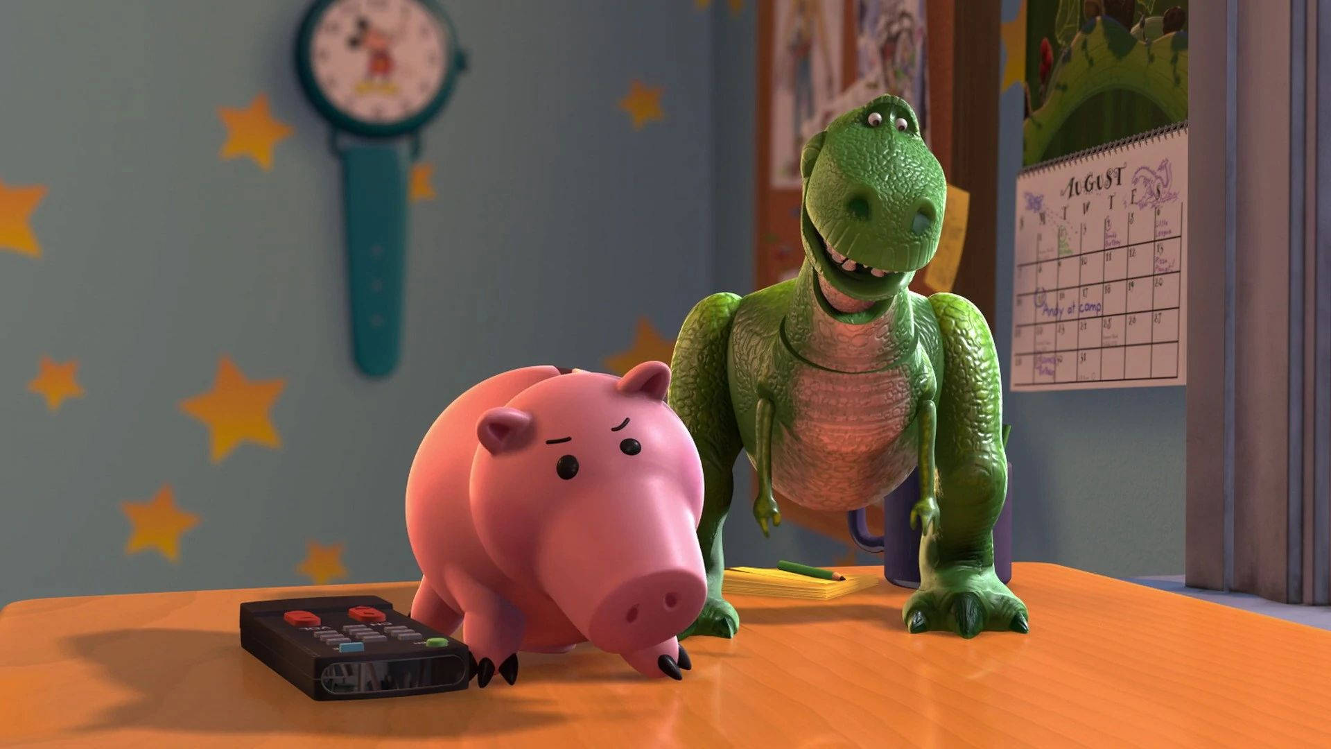 Toy Story Rex And Hamm Background
