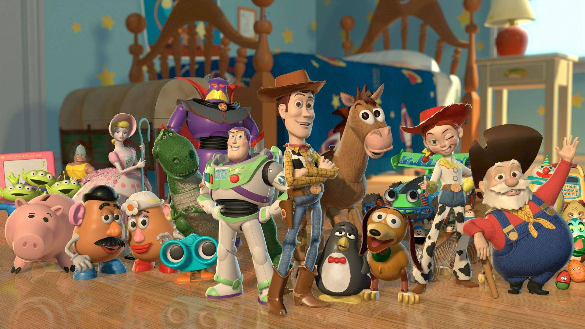 Toy Story Rex Friends Background