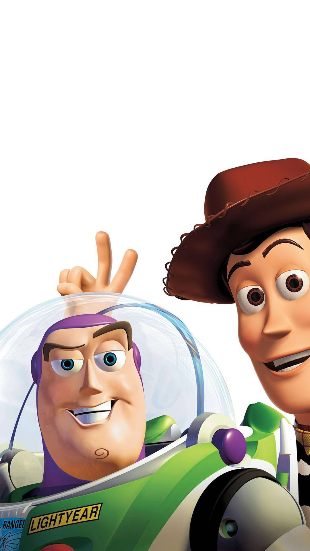 Toy Story Woody In Peace Sign Background
