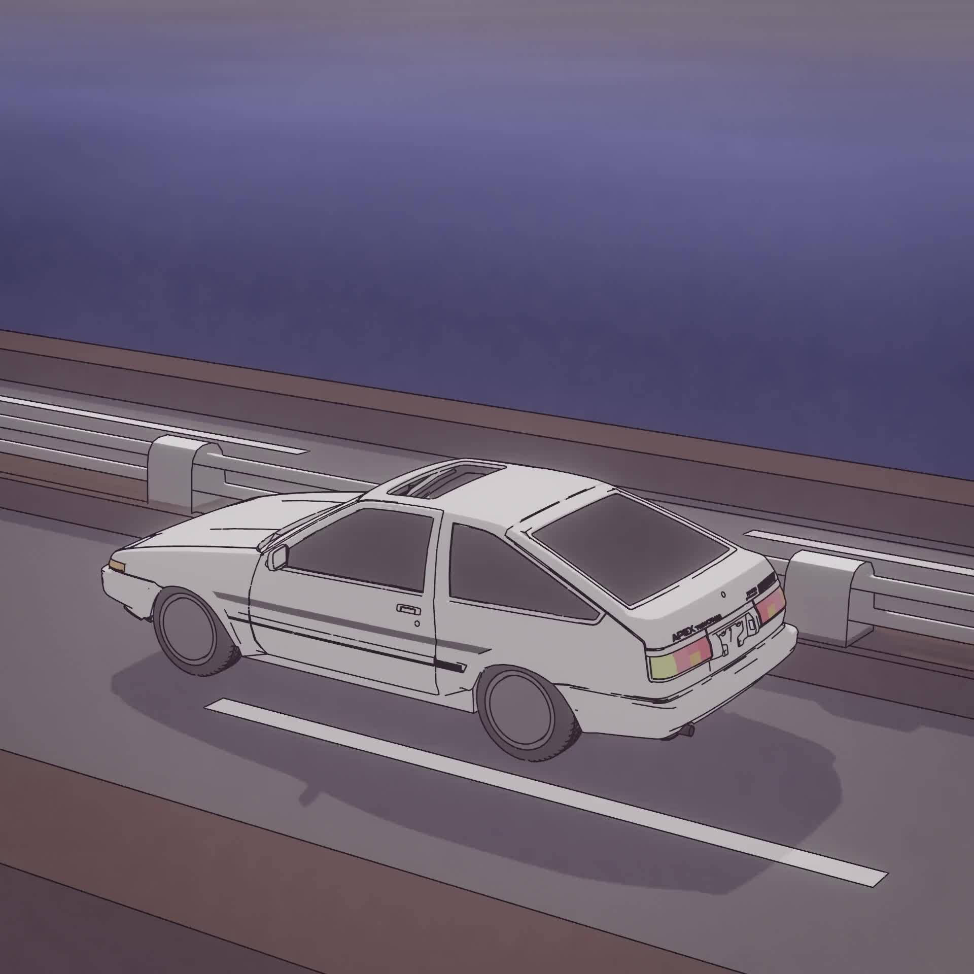 Toyota Ae86 Car Anime Background