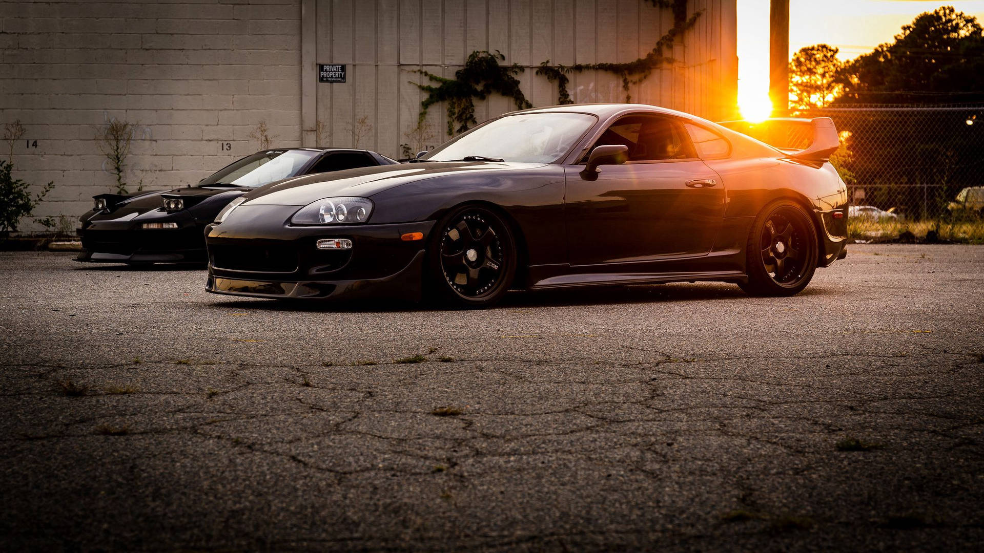 Toyota Supra Side View Background
