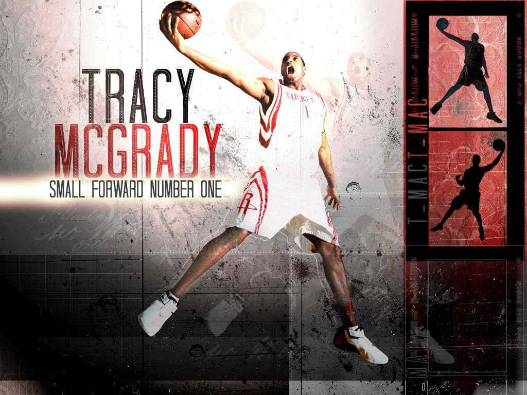 Tracy Mcgrady Shoots The Ball During A Game