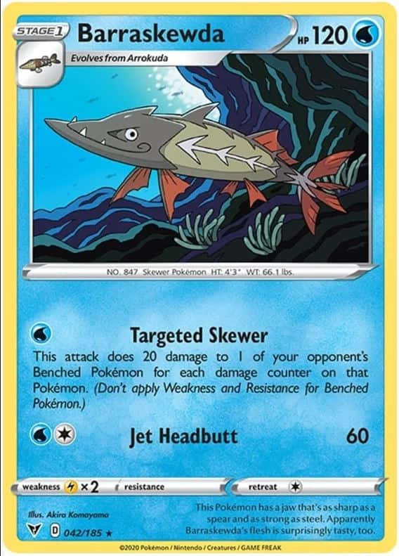 Trading Card With Barraskewda Underwater