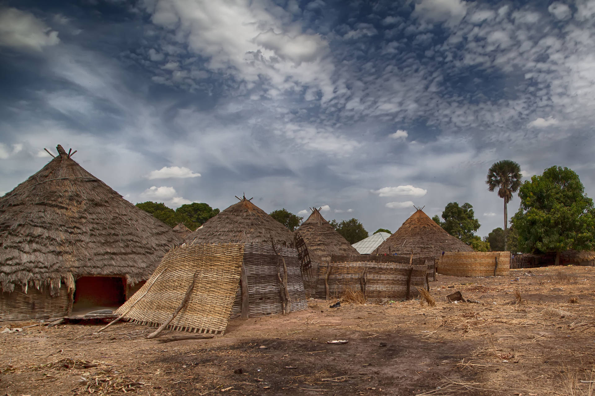 Traditional African Houses In Guinea Bissau