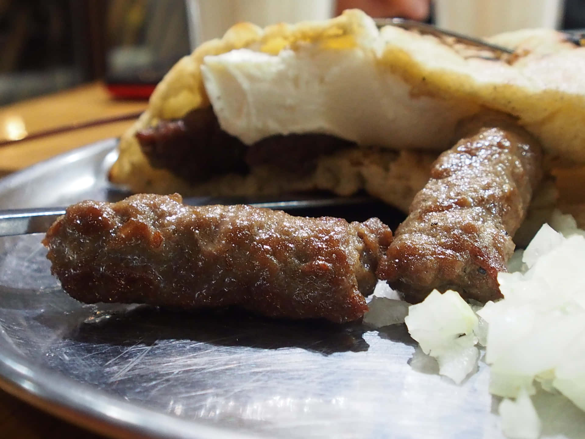 Traditional Balkan Dish - Juicy Cevapi Sausages Background