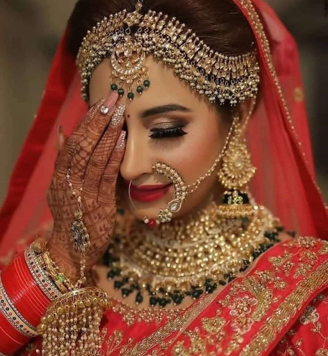 Traditional Bridal Accessories Covered Background