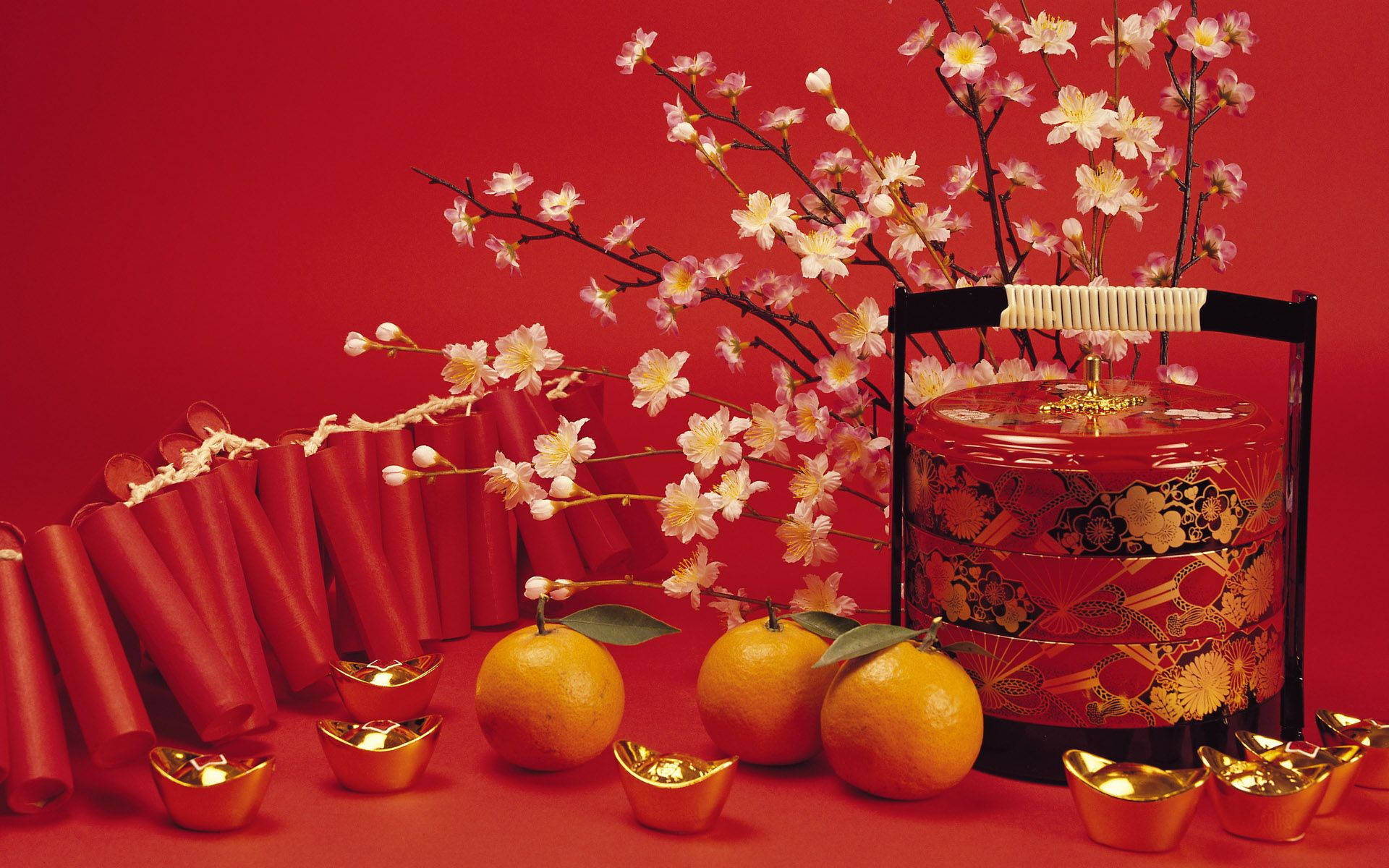 Traditional Decorations Chinese New Year Background