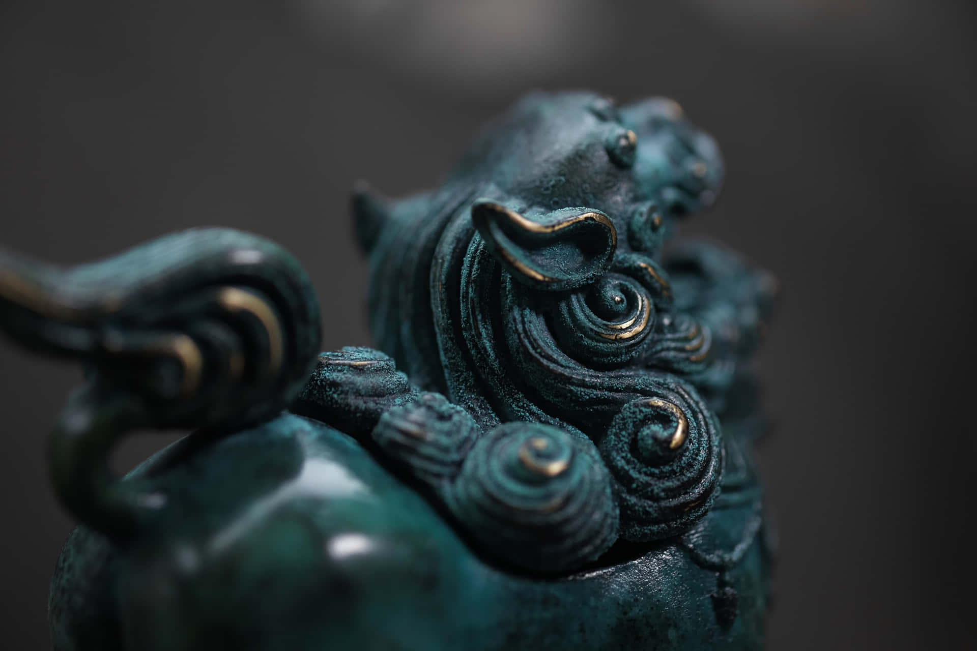 Traditional Dragon Figurine Background