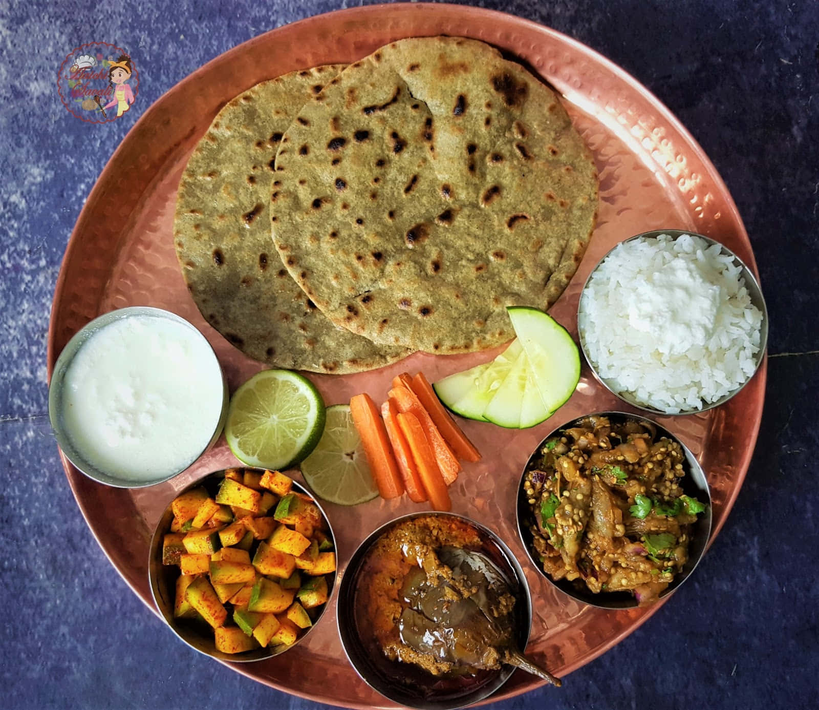 Traditional Indian Thali Meal Background