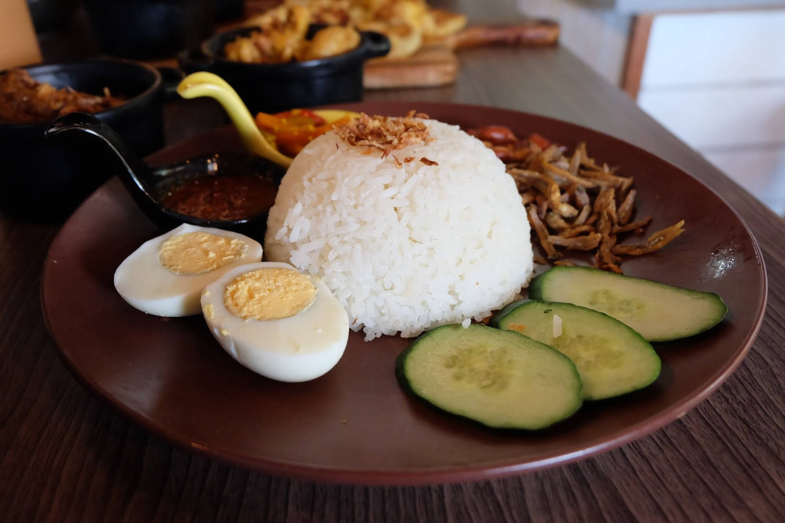 Traditional Malaysian Food Nasi Lemak Background