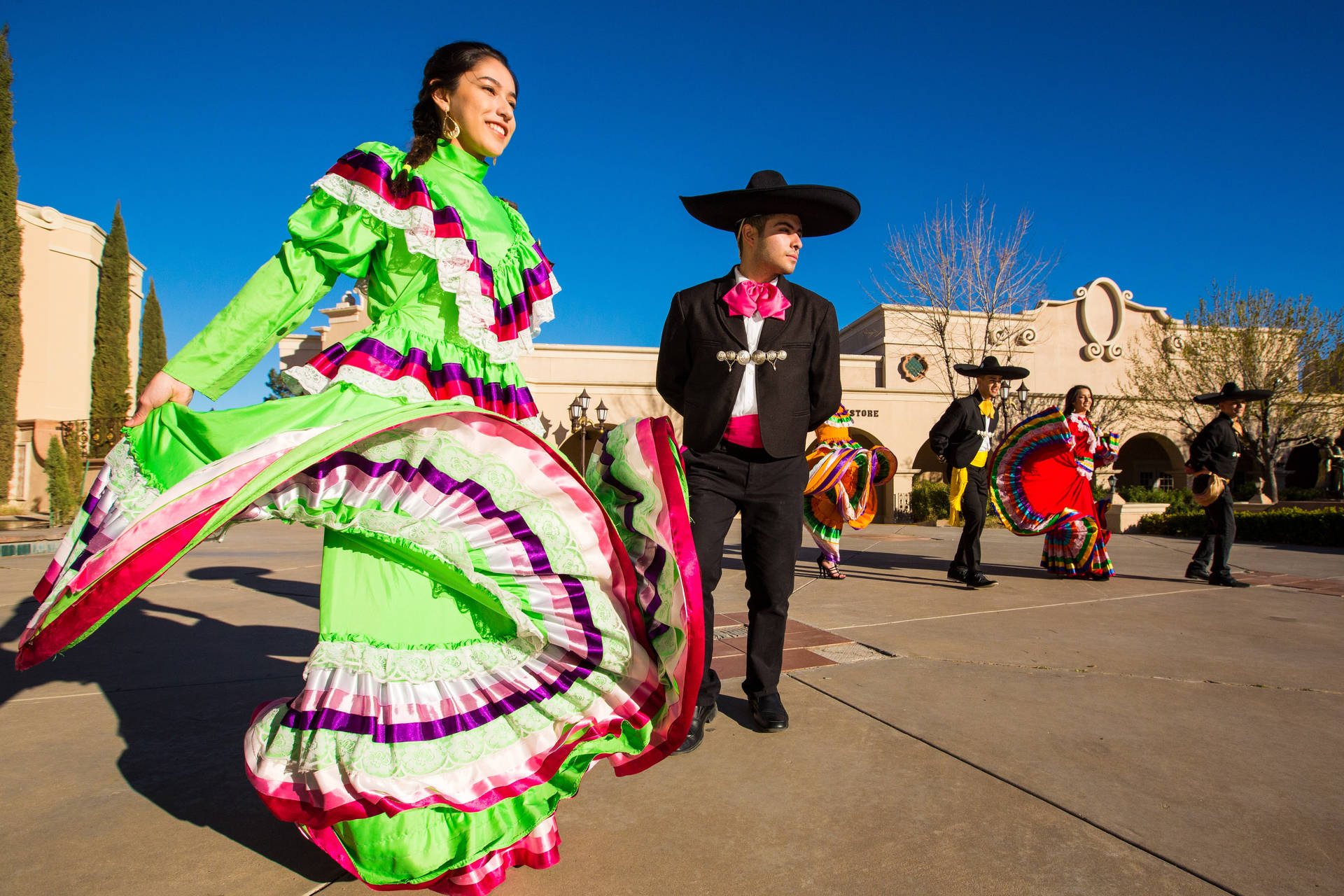 Traditional Mexican Man In Costume Background