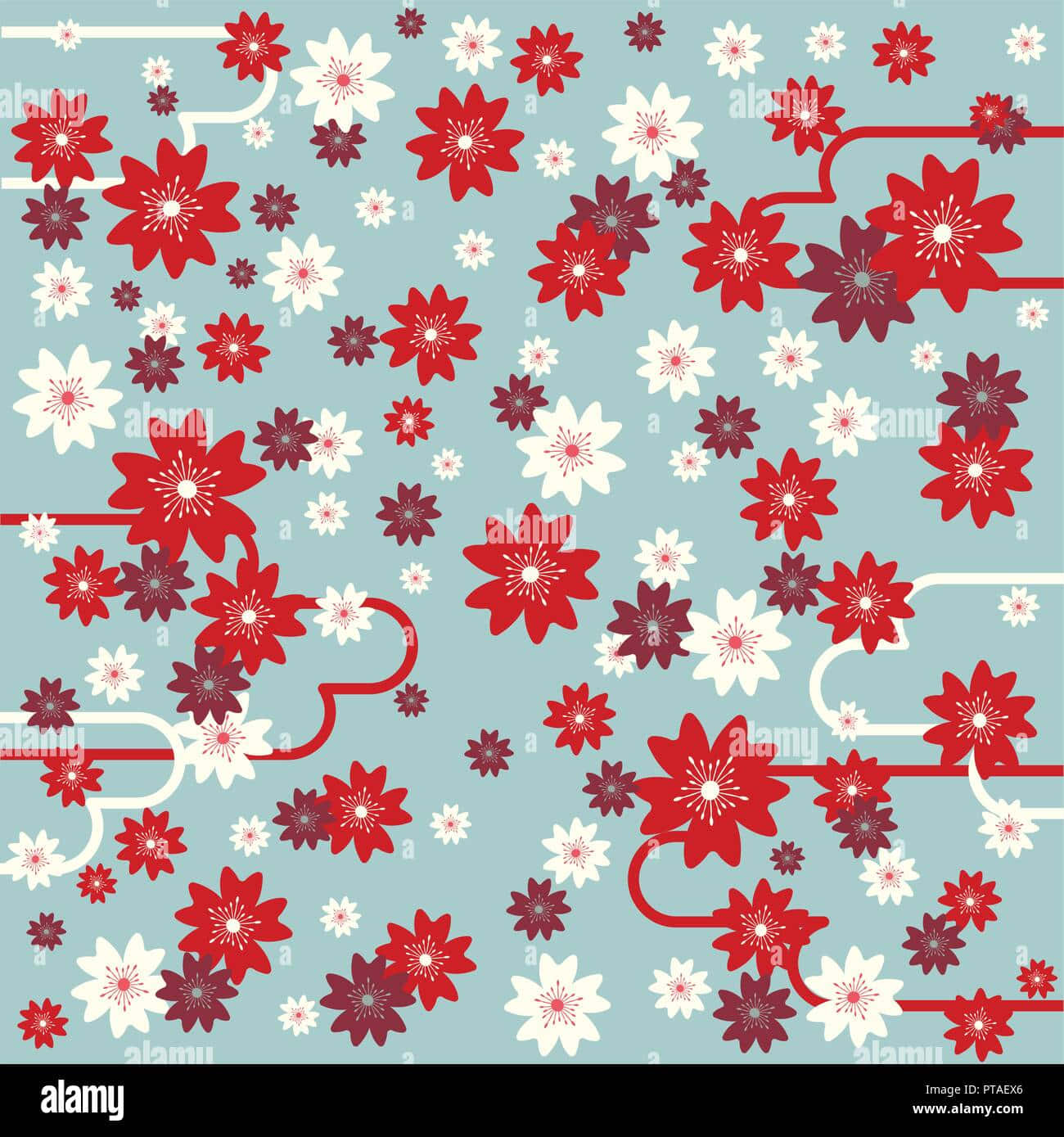 Traditional Red Japanese Torii Gates Background