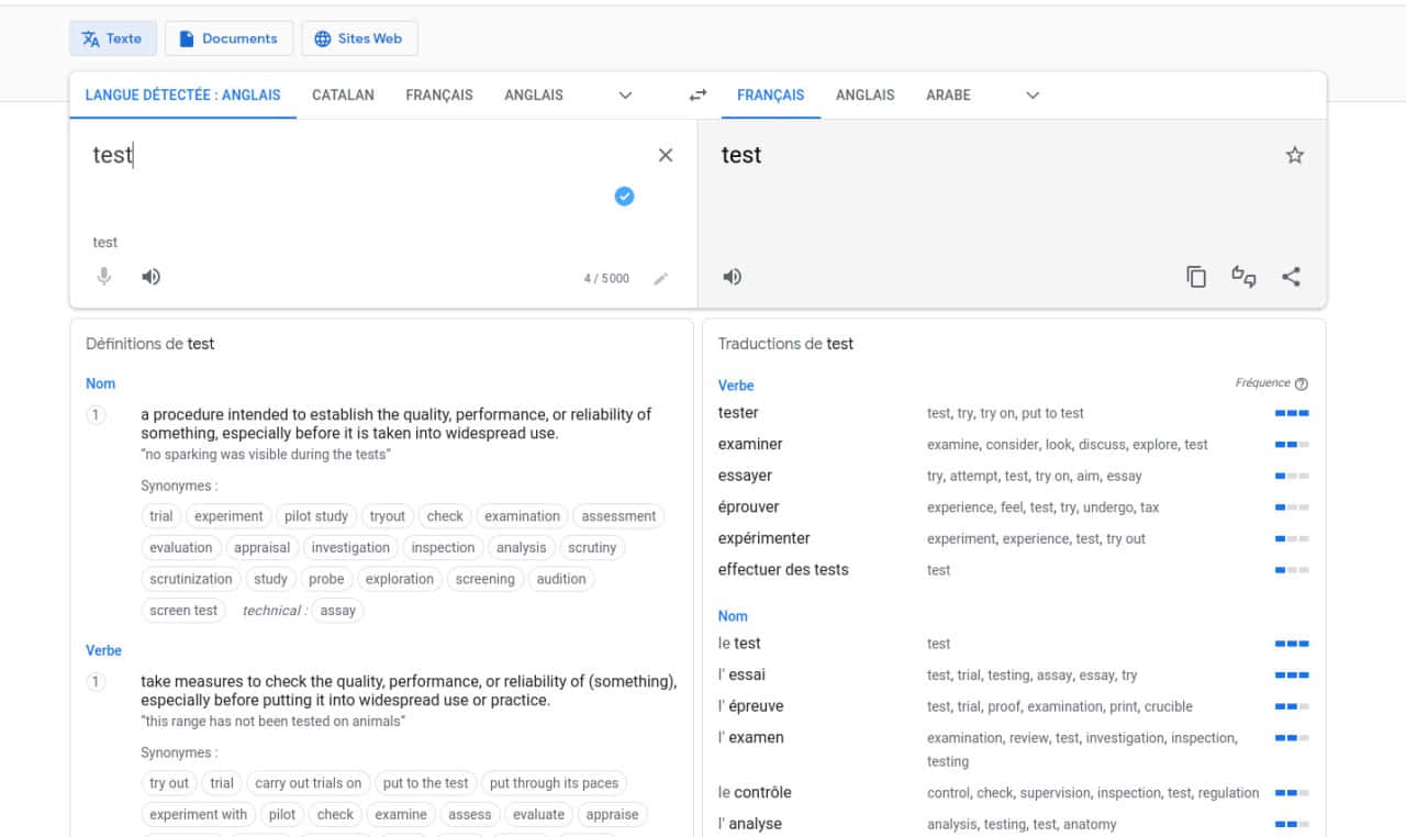 Traduction Of Test Background