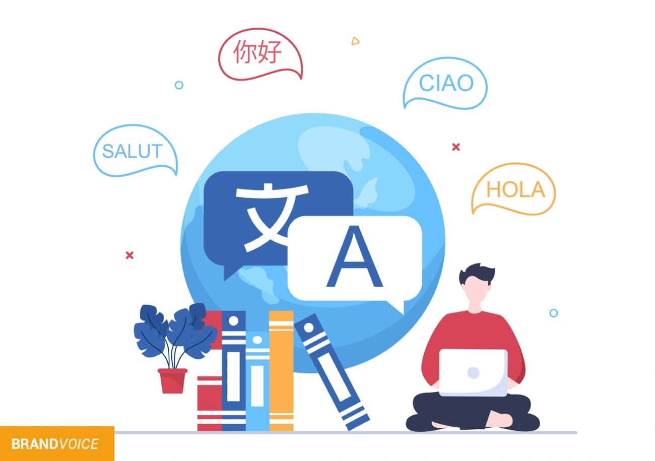 Traduction With Man Studying Background