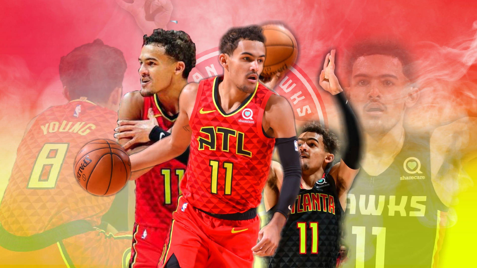 Trae Young Basketball Aesthetic Background