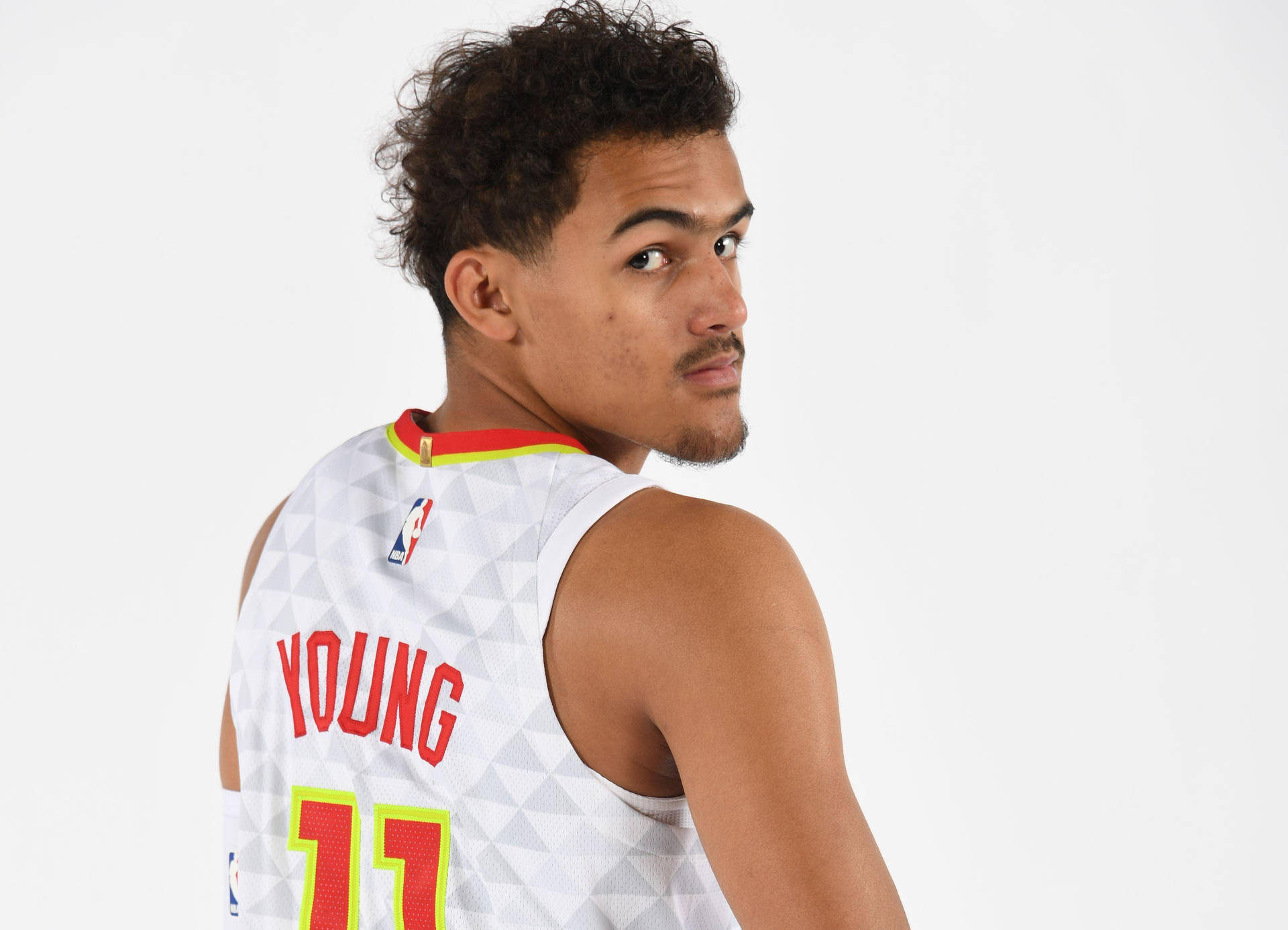 Trae Young Candid Shot Background