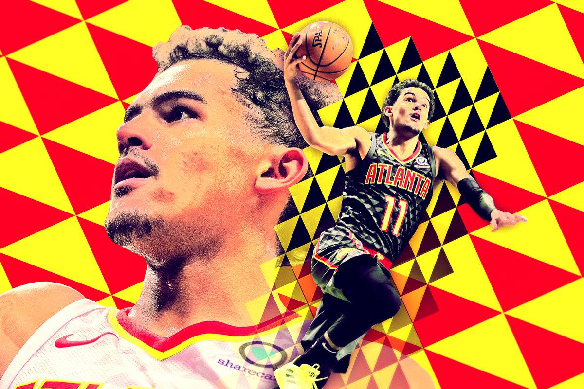 Trae Young Triangle Mural Art Background