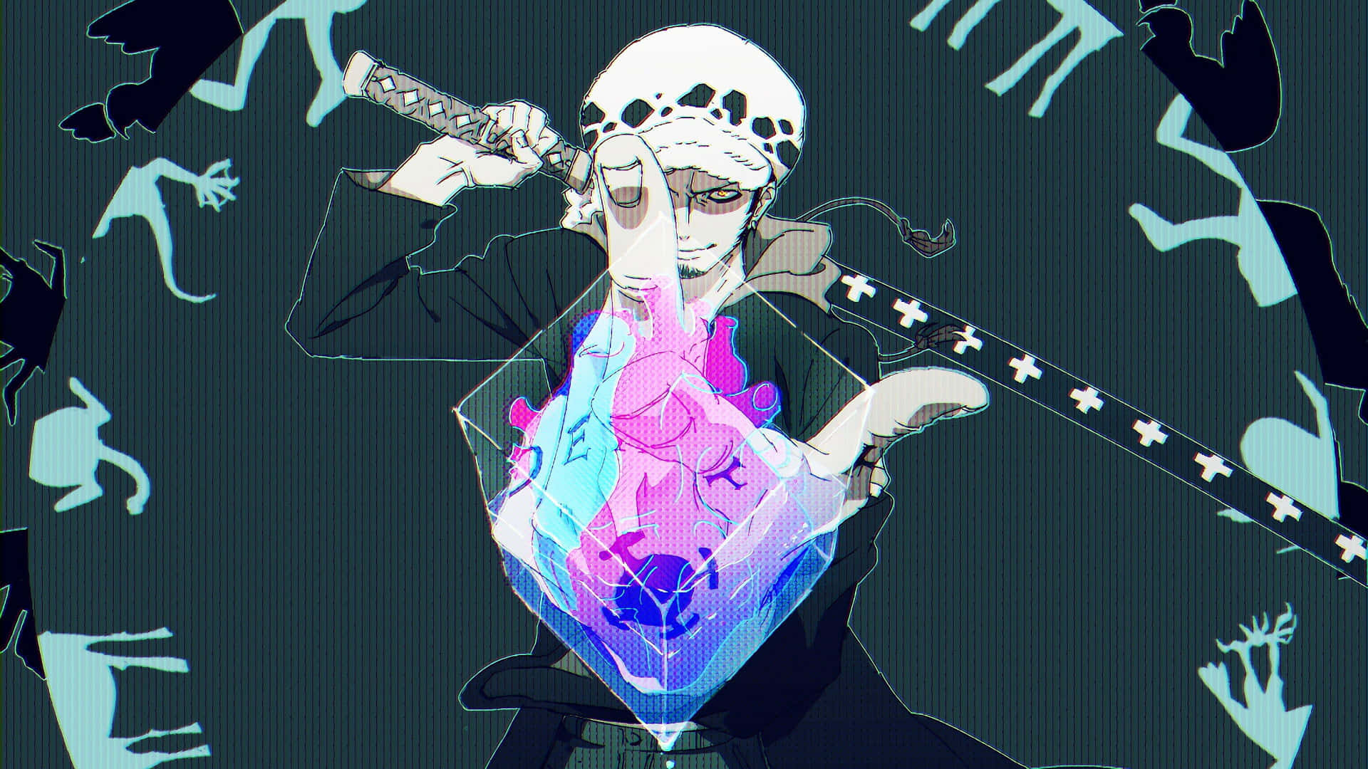 Trafalgar Law From Popular Anime, One Piece Background
