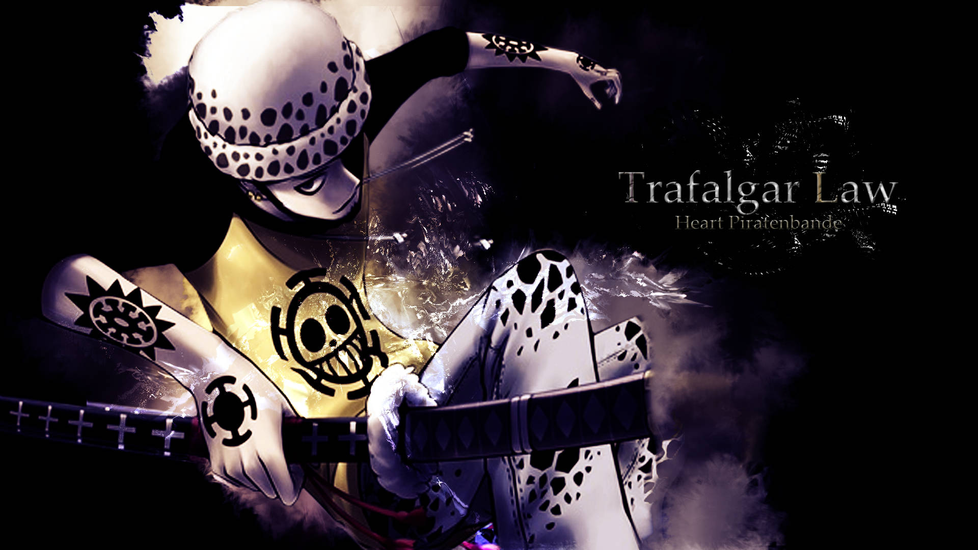 Trafalgar Law One Piece Dark Fanart Background