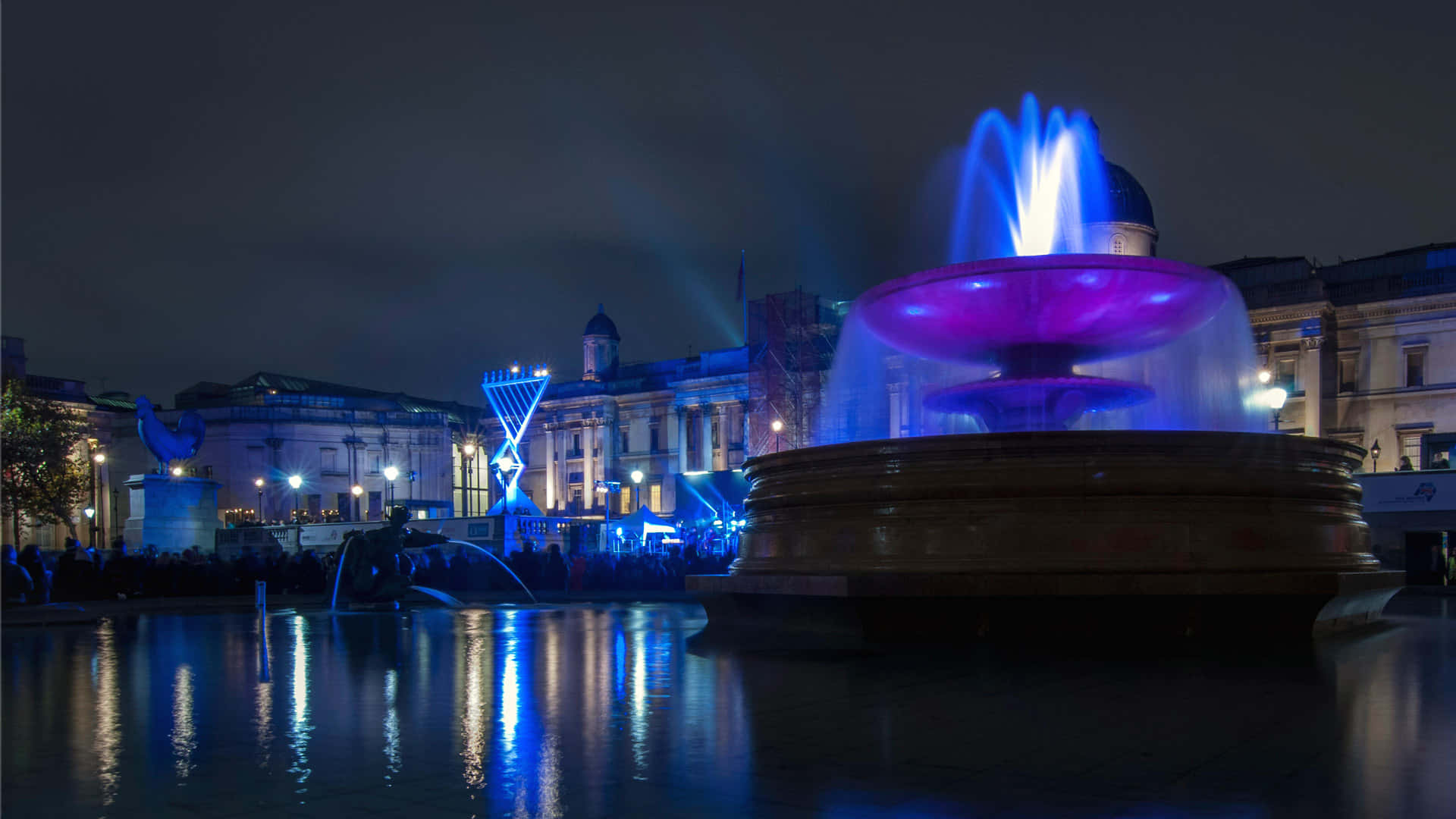 Trafalgar Square Neon Fountain