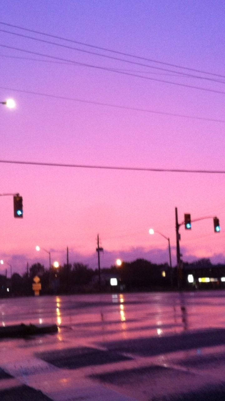 Traffic Light Pink Aesthetic Background