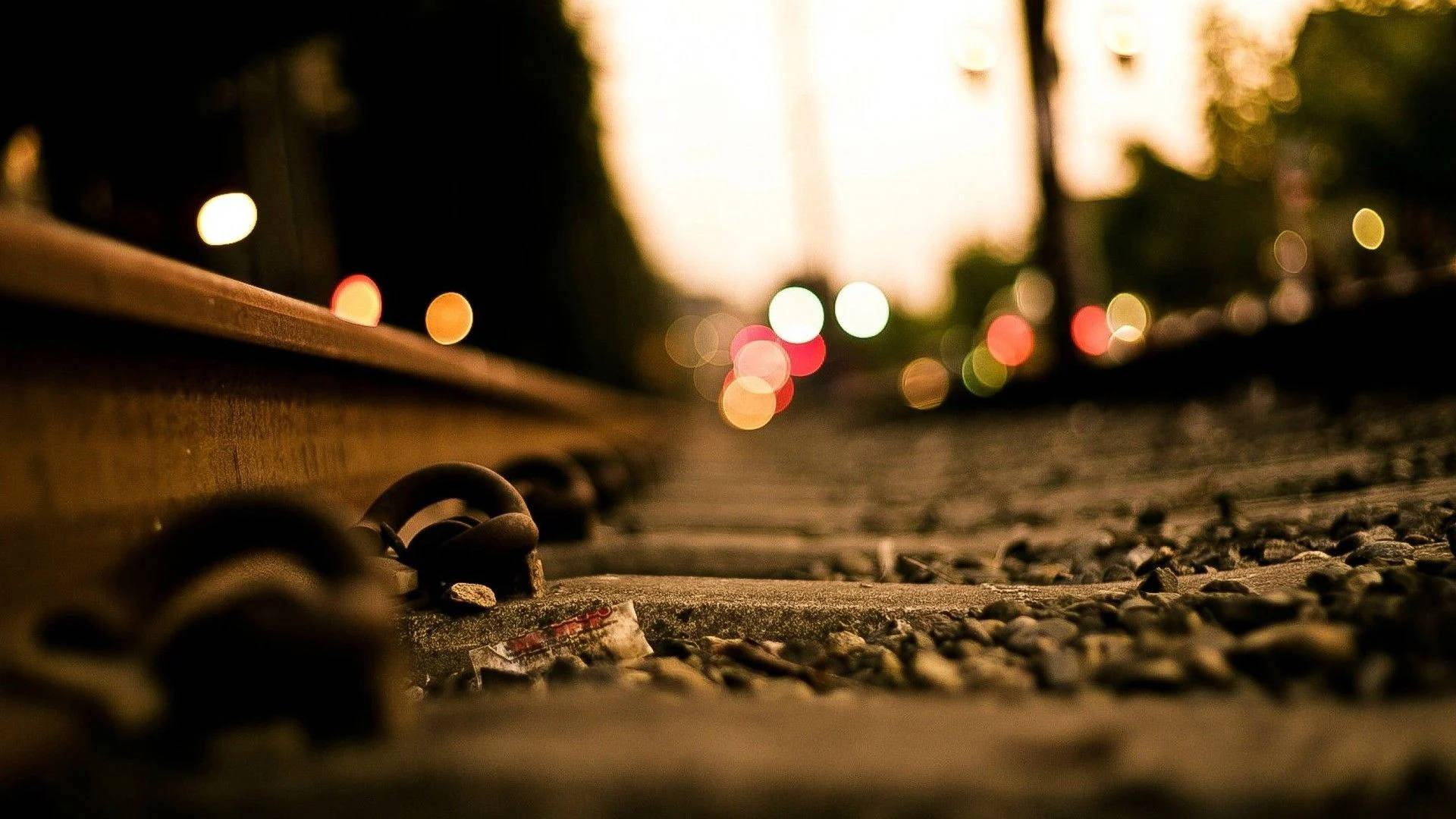 Train Tracks Hd Photography Background