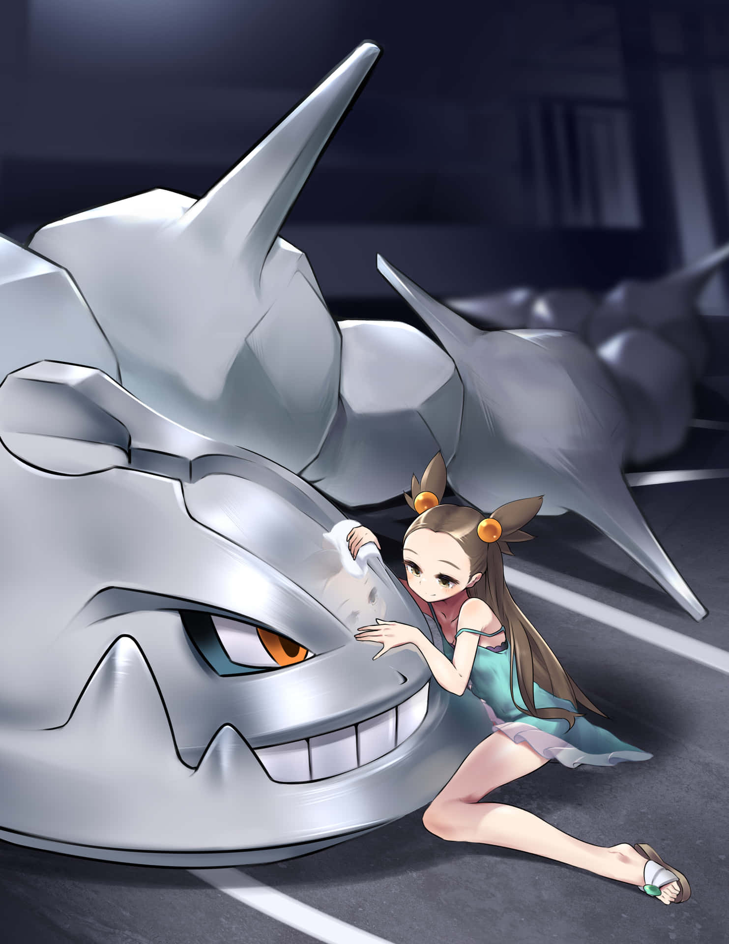 Trainer Polishing Steelix Background
