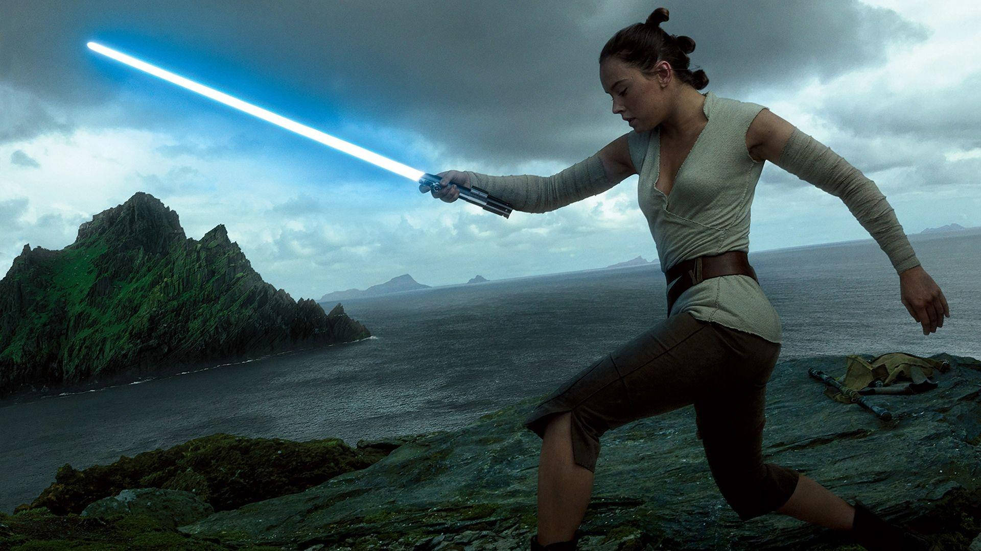 Training Rey The Last Jedi Star Wars Background