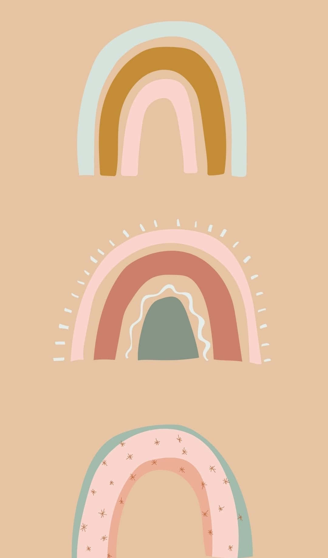 Tranquil Boho Pastel Sanctuary Background