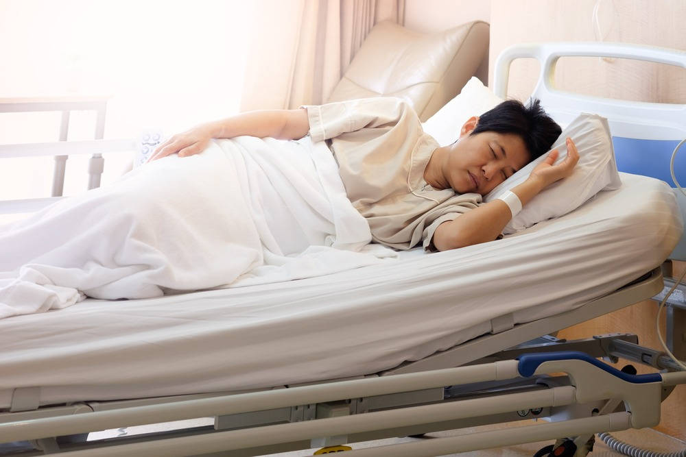 Tranquil Patient Resting Comfortably Background