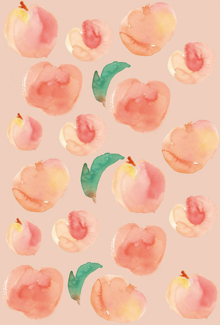 Tranquil Peach Color Aesthetic Watercolor