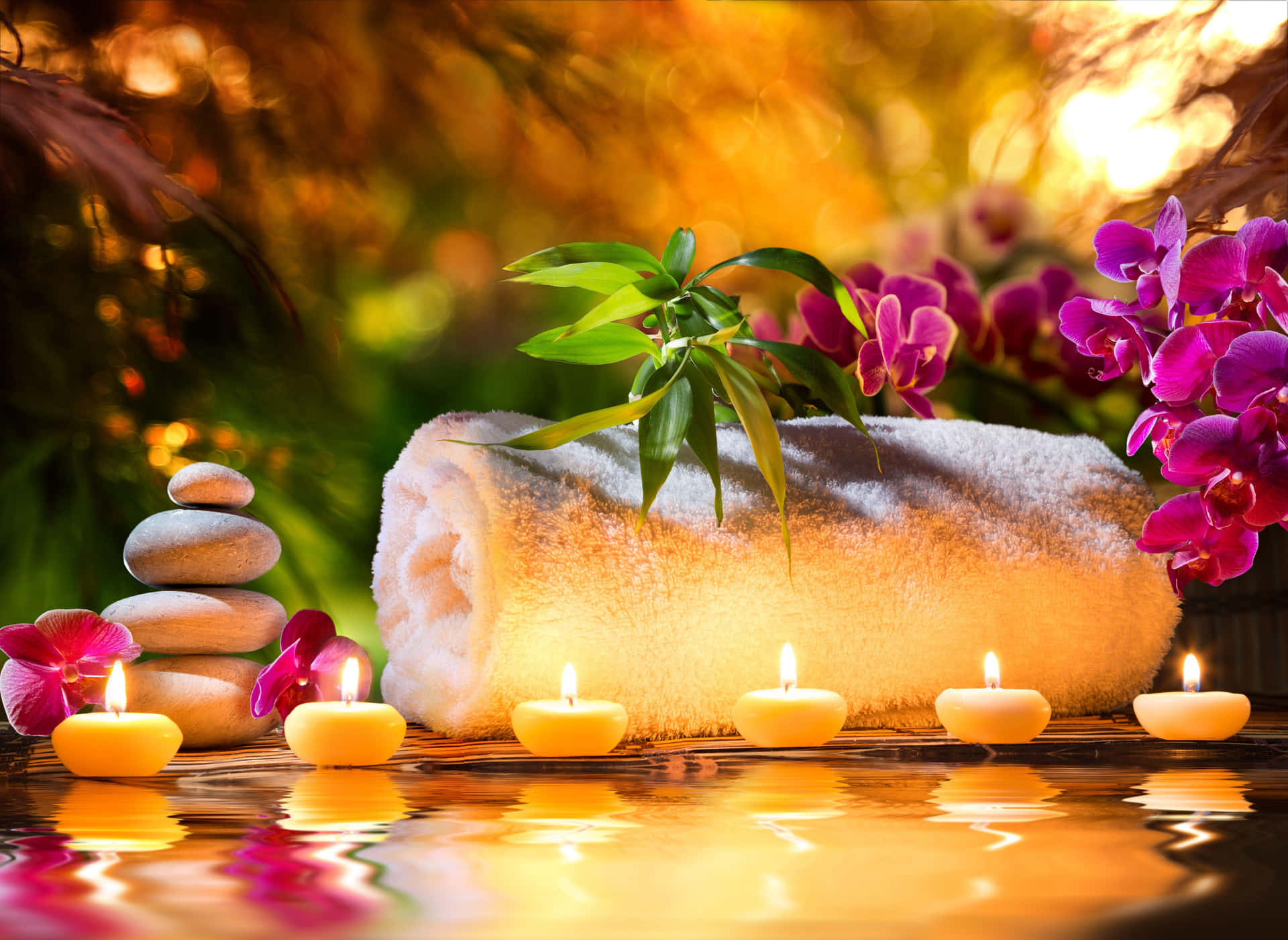 Tranquil Spa Setting Serenity Scene