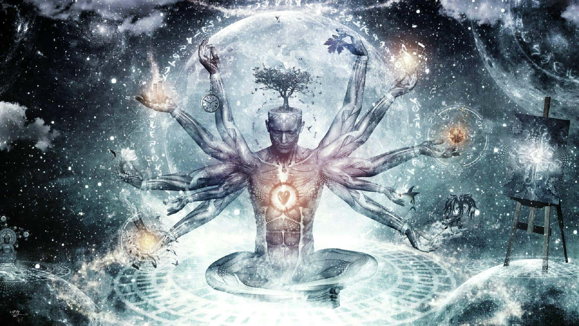 Tranquil Spiritual Meditation Background