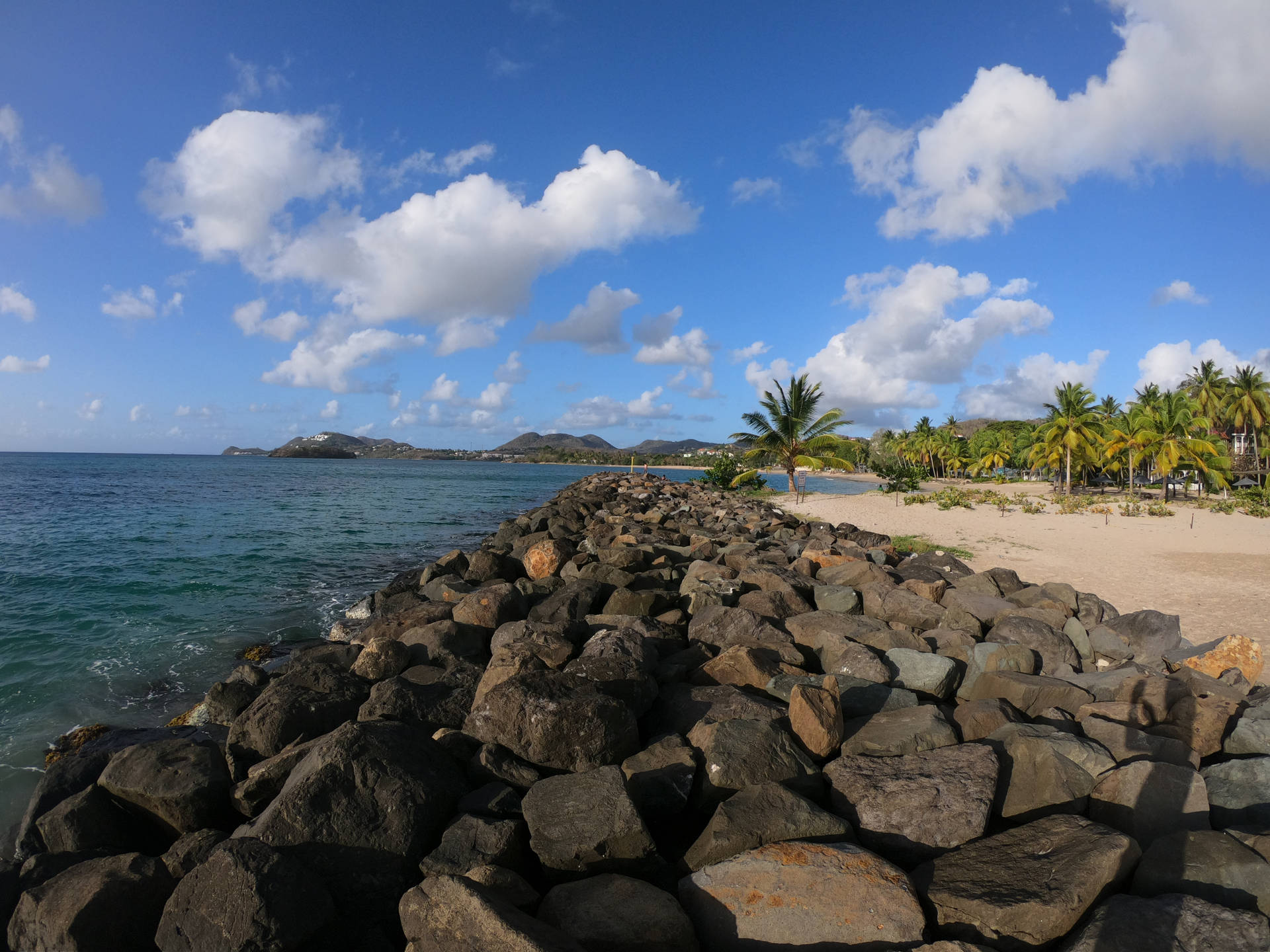 Tranquil Vigie Beach, Saint Lucia Background