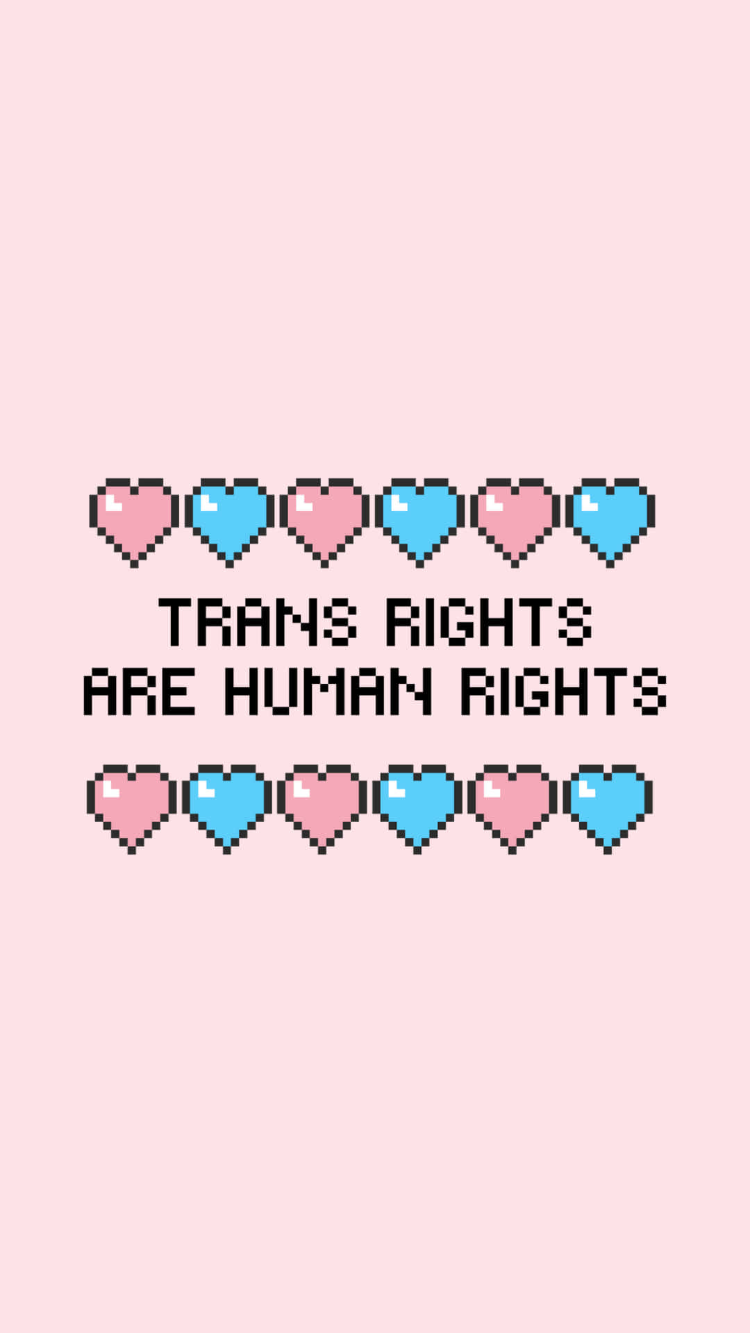 Trans Blue And Pink Hearts Quote