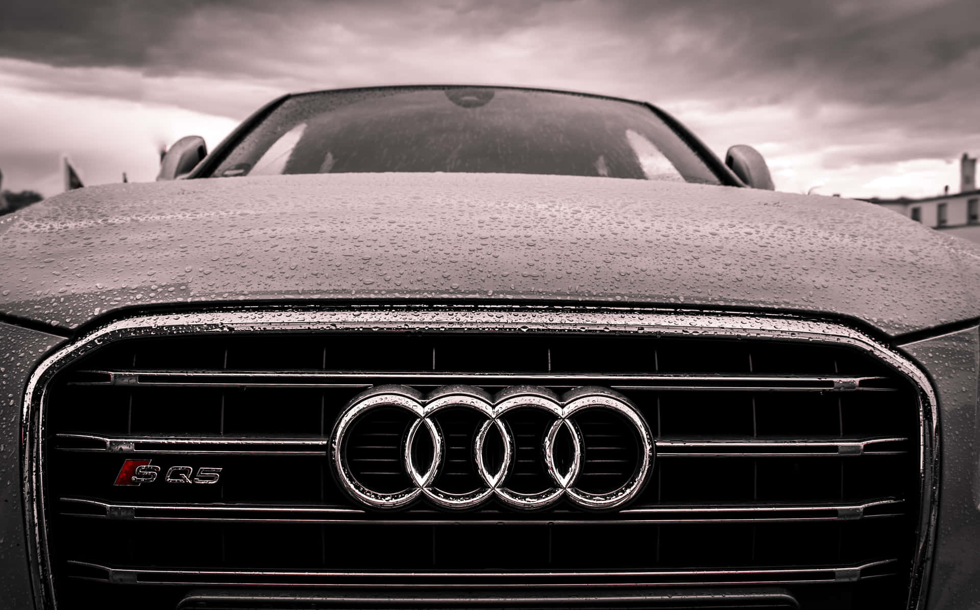 Transformative Car Detailing On A Sleek Black Audi Sq5 Background