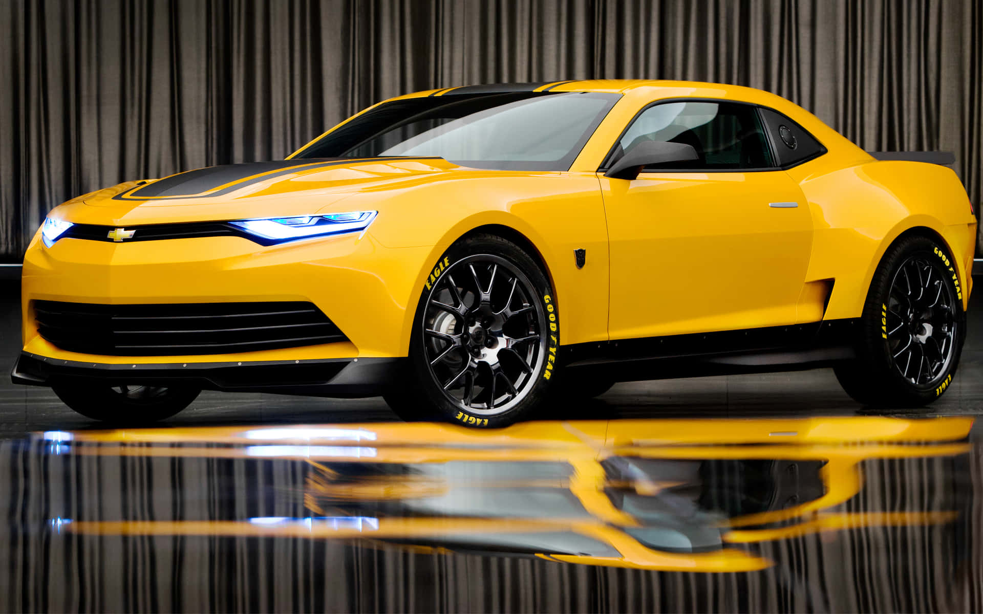 Transformers Bumblebee As A Chevrolet Camaro Background