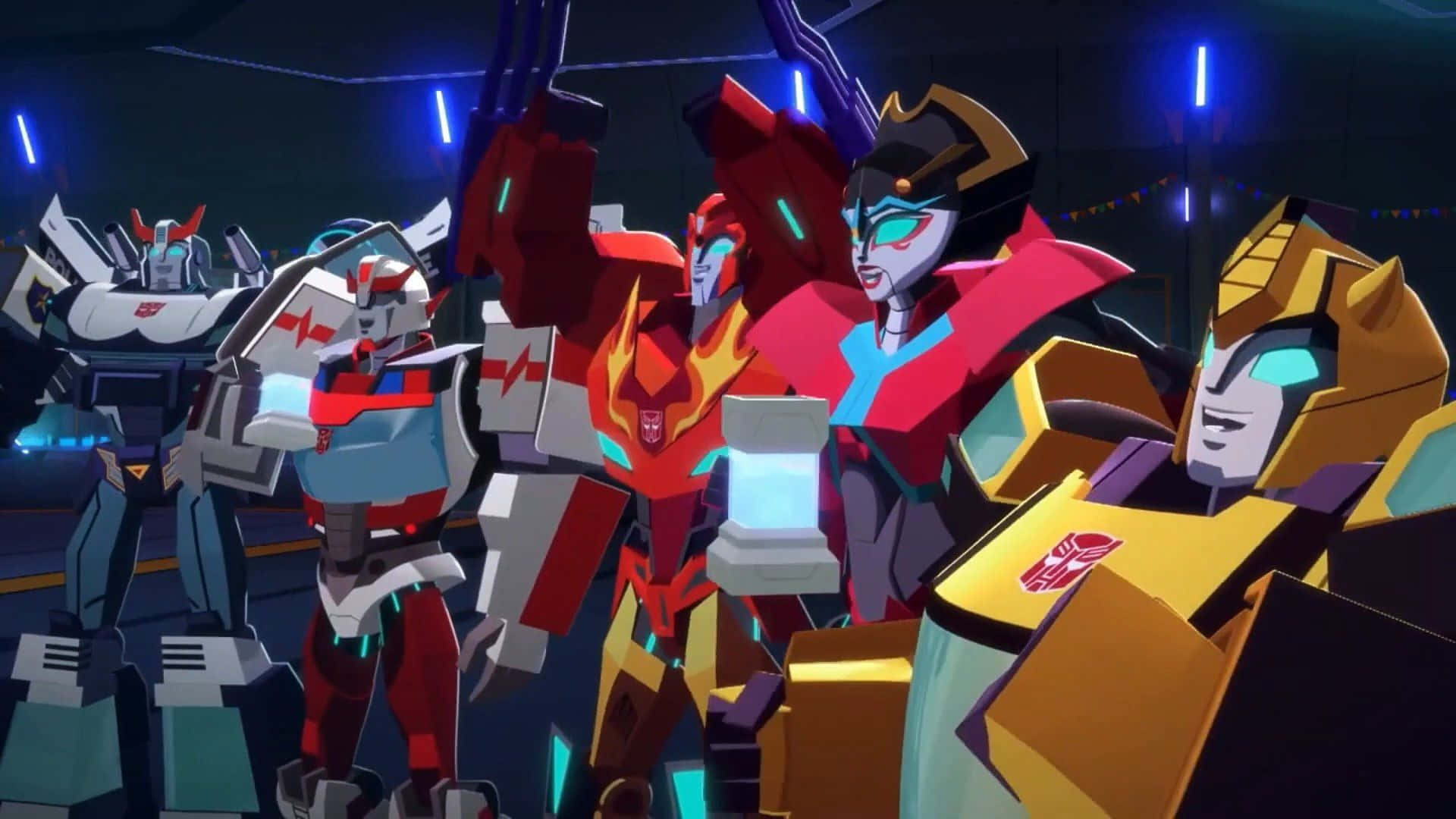 Transformers Cyberverse Laughing Background