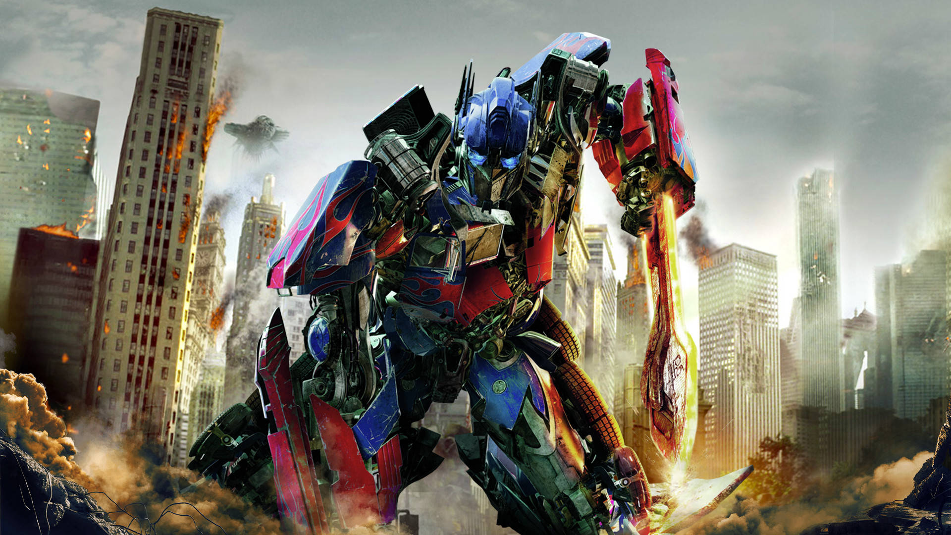 Transformers Optimus Prime City Background